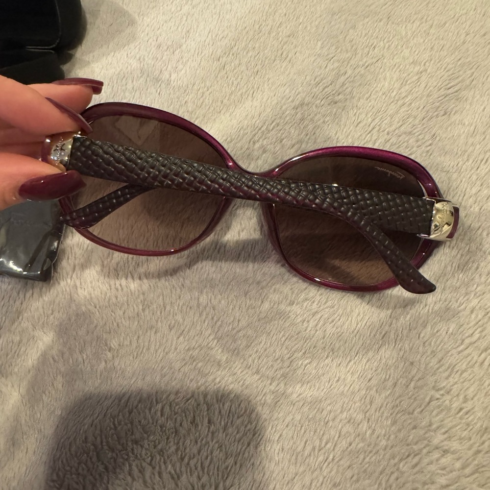 Salvatore Ferragamo Plum Sunglasses with Case